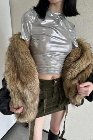 Style Core Aesthetics, New Style Trends - Faux Fur Puffer Jacket