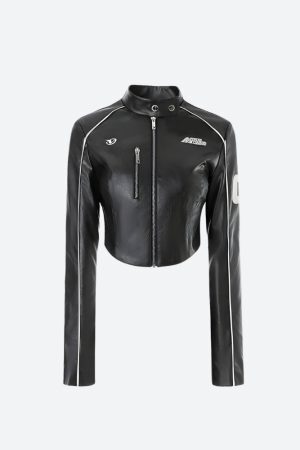 Style Core Aesthetics, New Style Trends - Faux Leather Biker Jacket