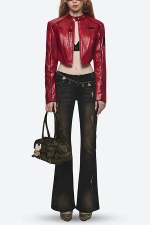 Style Core Aesthetics, New Style Trends - Faux Leather Biker Jacket