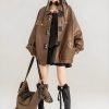 Style Core Aesthetics, New Style Trends - Faux Leather Oversized Jacket