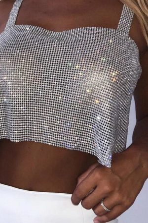 Style Core Aesthetics, New Style Trends - Feelin' So Icy Rhinestone Top