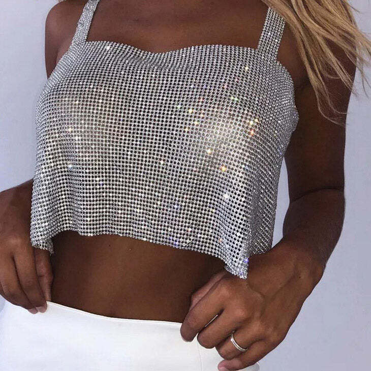 Style Core Aesthetics, New Style Trends - Feelin' So Icy Rhinestone Top