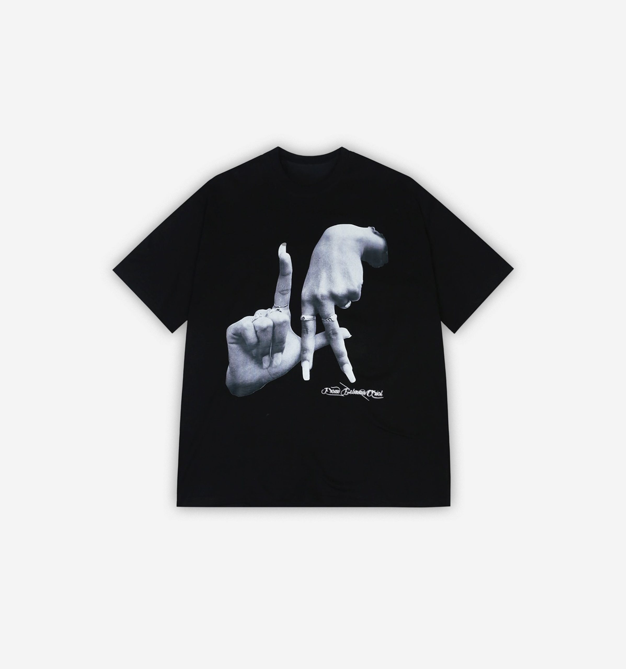 Style Core Aesthetics, New Style Trends - Finger Cross Y2K Oversize T-Shirt Style Core Aesthetics, New Style Trends - Finger Cross Y2K Oversize T-Shirt
