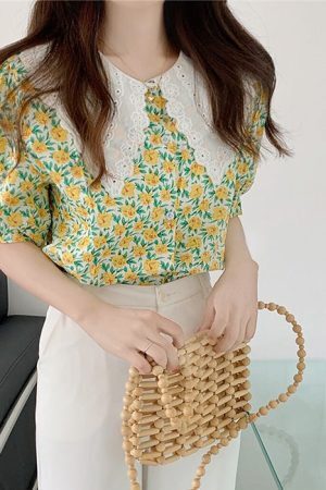Style Core Aesthetics, New Style Trends - Floral Collar Shirt