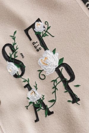 Style Core Aesthetics, New Style Trends - Floral Embroidered Bomber Jacket