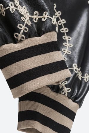 Style Core Aesthetics, New Style Trends - Floral Embroidered Bomber Jacket