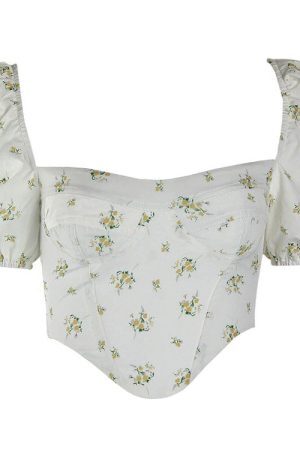 Style Core Aesthetics, New Style Trends - Floral Print Corset Top