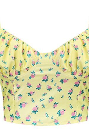 Style Core Aesthetics, New Style Trends - Floral Sin Lace Up Top