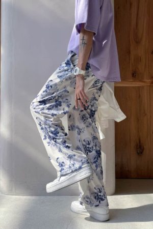 Style Core Aesthetics, New Style Trends - Flower Printed Casual Pants