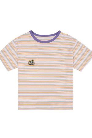 Style Core Aesthetics, New Style Trends - Flower Striped Tee