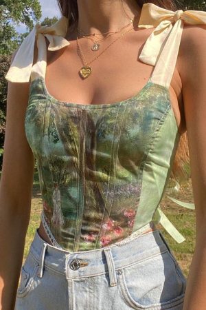 Style Core Aesthetics, New Style Trends - Forest Fairy Corset Top