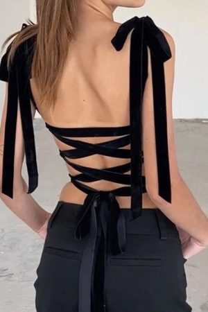 Style Core Aesthetics, New Style Trends - French Girl Bow Corset Top