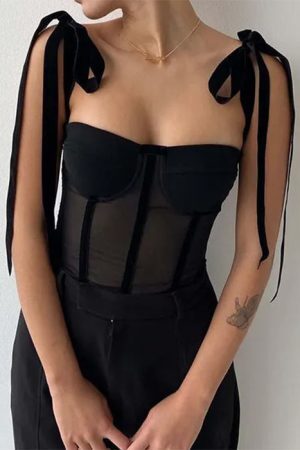 Style Core Aesthetics, New Style Trends - French Girl Bow Corset Top