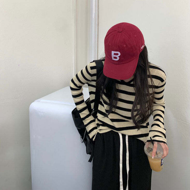 Style Core Aesthetics, New Style Trends - French Girl Ribbed Top Style Core Aesthetics, New Style Trends - French Girl Ribbed Top