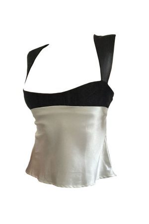 Style Core Aesthetics, New Style Trends - French Maid Satin Top