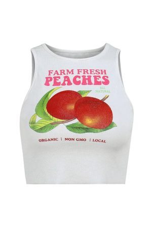 Style Core Aesthetics, New Style Trends - Fresh Peaches Ribbed Top