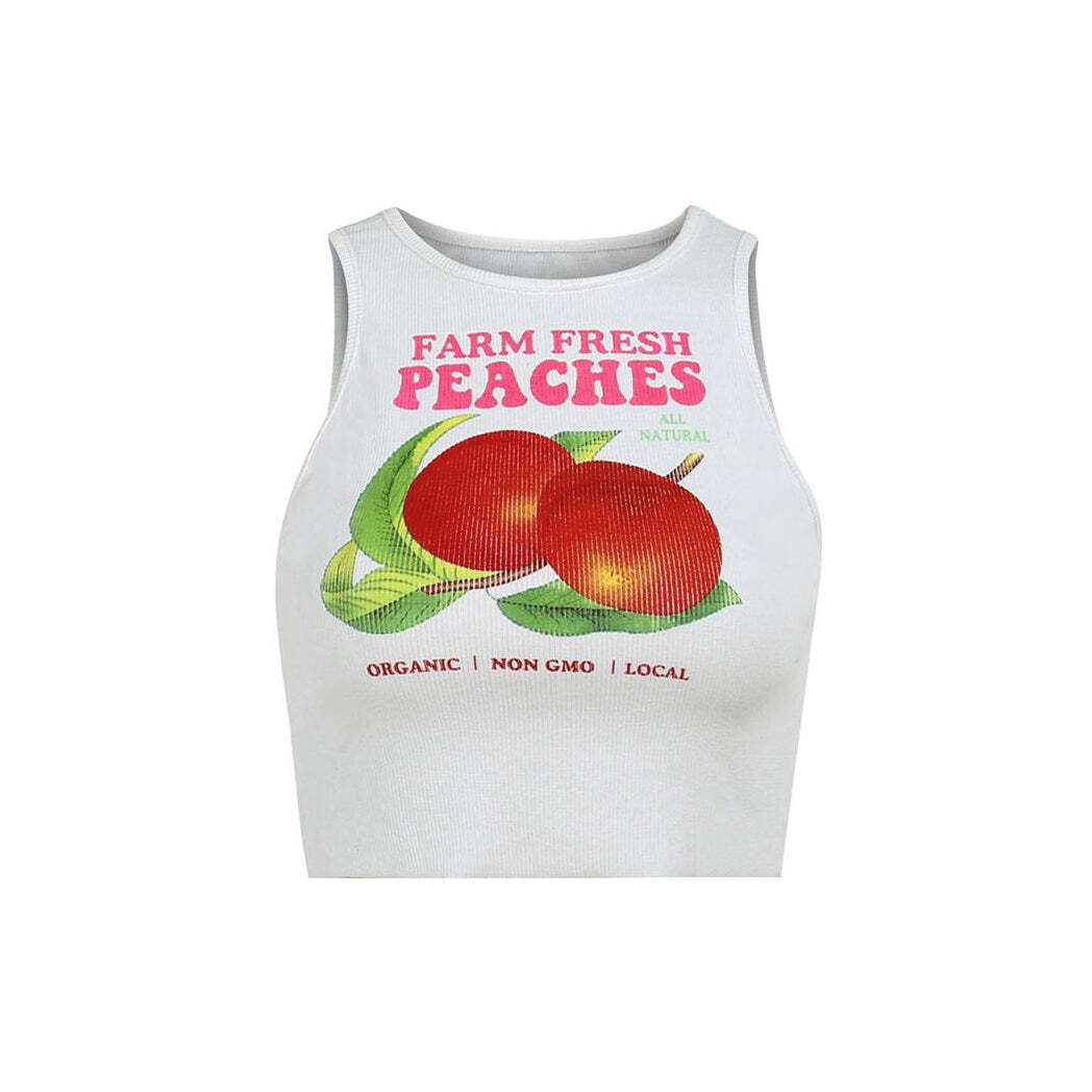 Style Core Aesthetics, New Style Trends - Fresh Peaches Ribbed Top