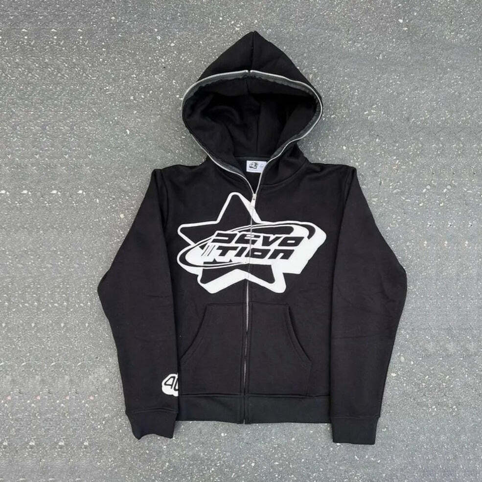 Style Core Aesthetics, New Style Trends - Full zip noir