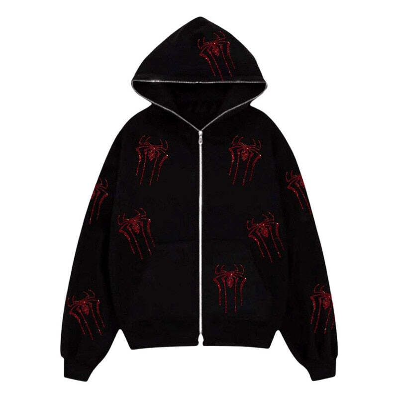 Style Core Aesthetics, New Style Trends - Full zip spiderman hoodie Style Core Aesthetics, New Style Trends - Full zip spiderman hoodie