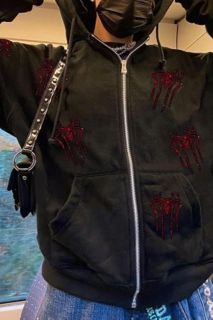 Style Core Aesthetics, New Style Trends - Full zip spiderman hoodie