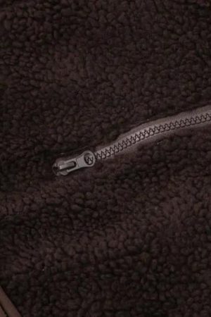 Style Core Aesthetics, New Style Trends - Funnel Neck Zip-Up Teddy Hoodie