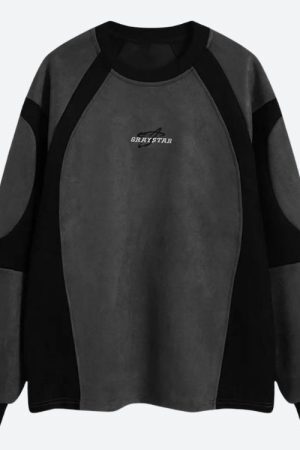 Style Core Aesthetics, New Style Trends - Geometric Shaped Graystar Sweatshirt