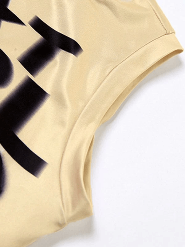 Style Core Aesthetics, New Style Trends - Girl Club Printed Cropped Tank Top Style Core Aesthetics, New Style Trends - Girl Club Printed Cropped Tank Top