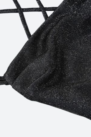 Style Core Aesthetics, New Style Trends - Glitter Backless Mini Dress