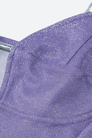 Style Core Aesthetics, New Style Trends - Glitter Cut Out Mini Dress