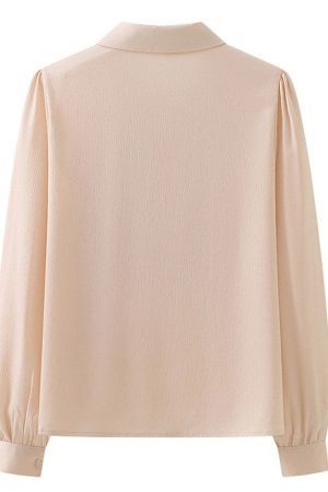 Style Core Aesthetics, New Style Trends - Good Manners Ruffle Bow Tie Neck Shirt