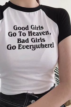 Style Core Aesthetics, New Style Trends - Good/Bad Girls Crop Top