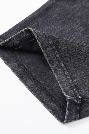 Style Core Aesthetics, New Style Trends - 'Gorgon' Acid Washed Graphic Print Cotton T-Shirt