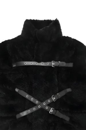 Style Core Aesthetics, New Style Trends - Gothic Faux Fur Fluffy Long Jacket