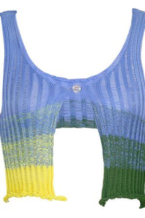 Style Core Aesthetics, New Style Trends - Gradient Crochet Top