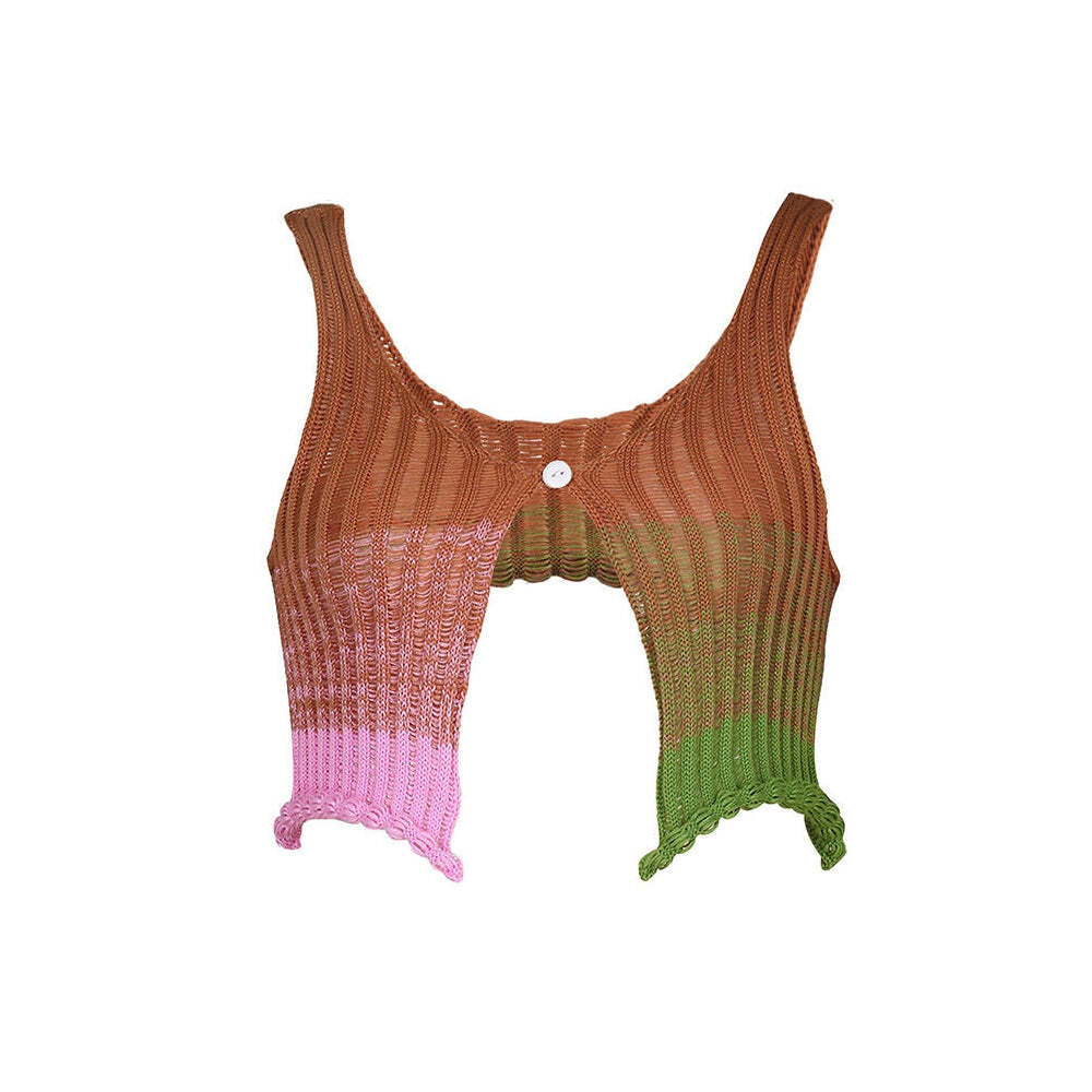 Style Core Aesthetics, New Style Trends - Gradient Crochet Top