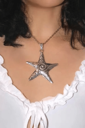 Style Core Aesthetics, New Style Trends - Grand collier à breloque étoile futuriste