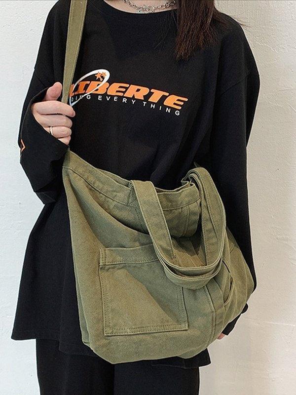 Style Core Aesthetics, New Style Trends - Grand sac à bandoulière Vintage Wash Style Core Aesthetics, New Style Trends - Grand sac à bandoulière Vintage Wash