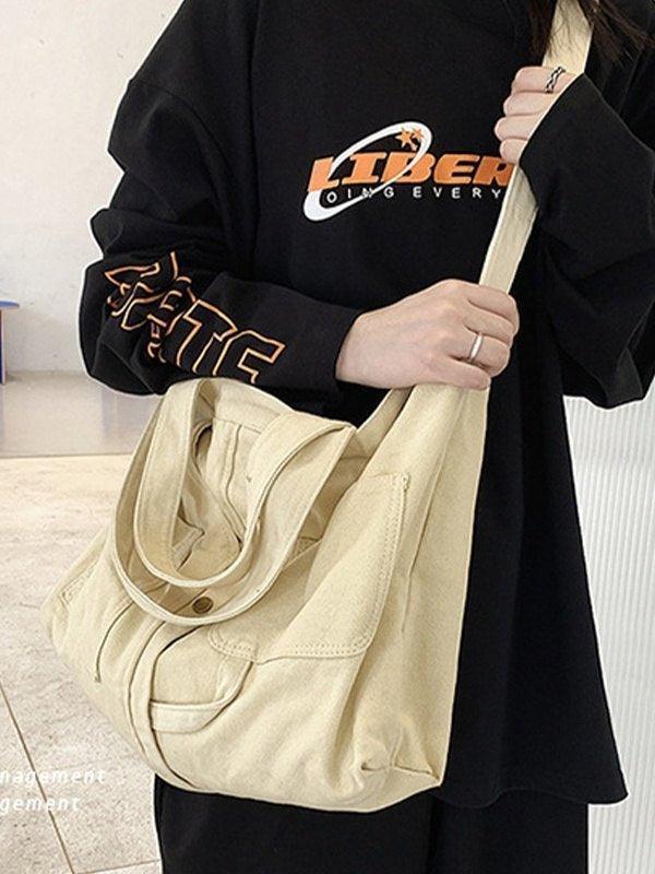 Style Core Aesthetics, New Style Trends - Grand sac à bandoulière Vintage Wash Style Core Aesthetics, New Style Trends - Grand sac à bandoulière Vintage Wash