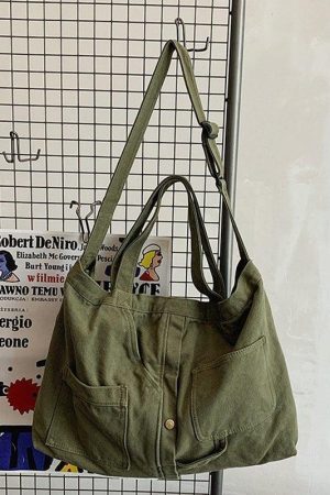 Style Core Aesthetics, New Style Trends - Grand sac à bandoulière Vintage Wash