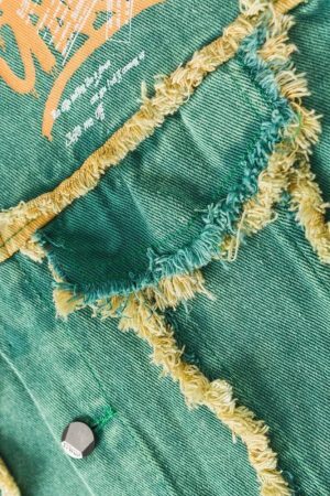 Style Core Aesthetics, New Style Trends - Green Denim Jacket