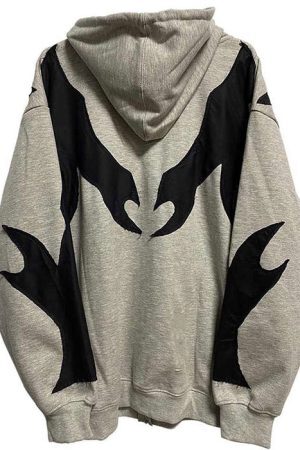 Style Core Aesthetics, New Style Trends - Grey Skeleton Hoodie