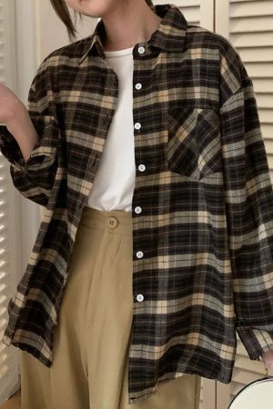 Style Core Aesthetics, New Style Trends - Grunge Aesthetic Plaid Shirt