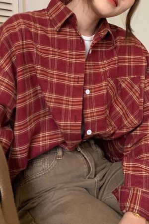 Style Core Aesthetics, New Style Trends - Grunge Aesthetic Plaid Shirt