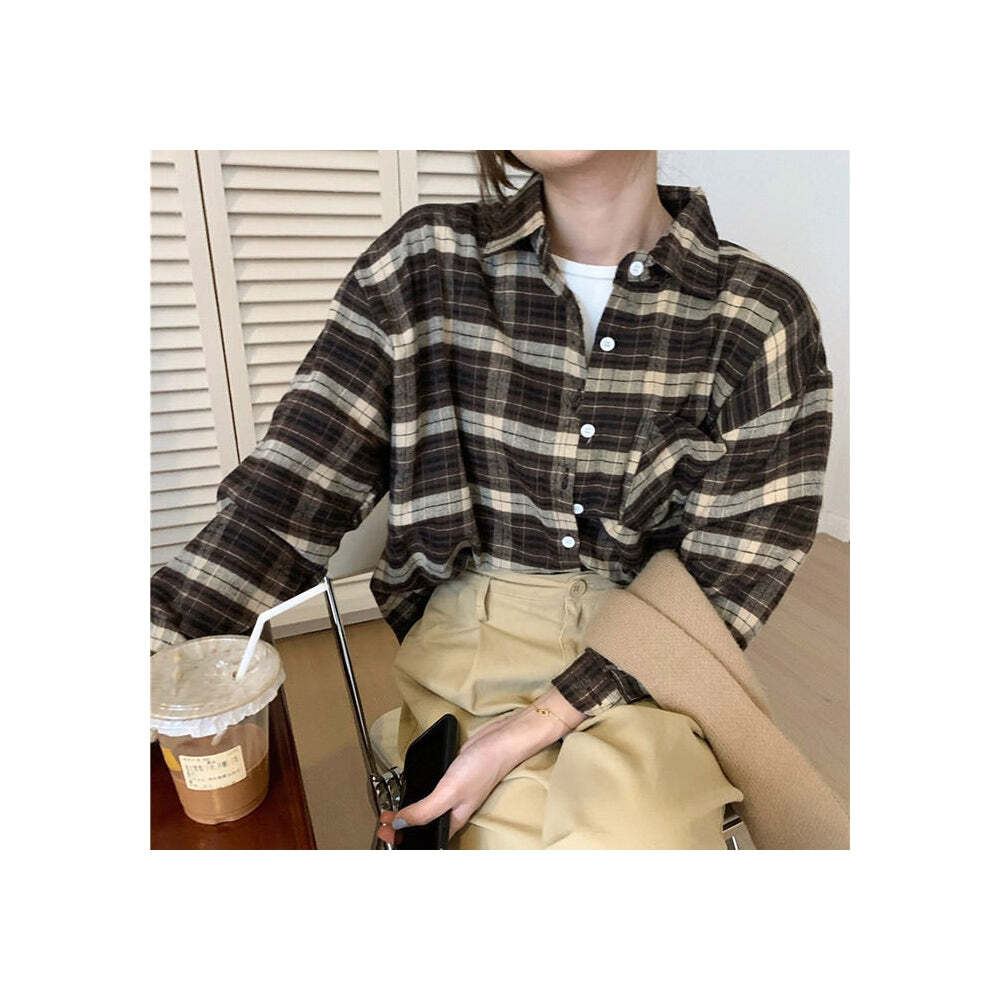 Style Core Aesthetics, New Style Trends - Grunge Aesthetic Plaid Shirt