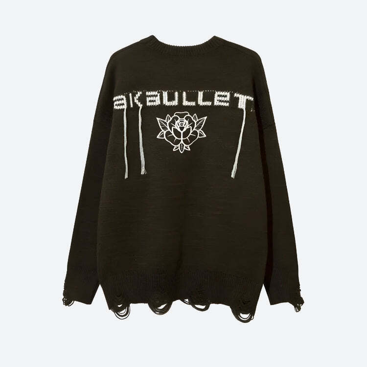 Style Core Aesthetics, New Style Trends - Grunge AK-Bullet Tasseled Sweater