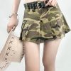 Style Core Aesthetics, New Style Trends - Grunge Camo Pleated Mini Skirt