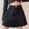 Style Core Aesthetics, New Style Trends - Grunge Cargo Denim Mini Skirt