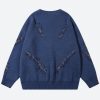 Style Core Aesthetics, New Style Trends - Grunge Claw Distressed Knitted Sweater