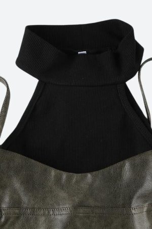 Style Core Aesthetics, New Style Trends - Grunge Crop Halter Top