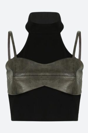 Style Core Aesthetics, New Style Trends - Grunge Crop Halter Top